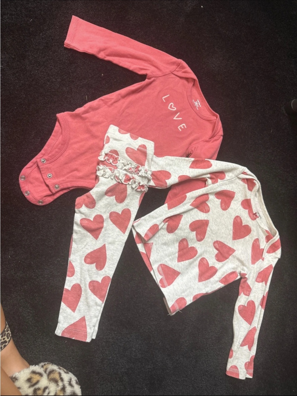 Carter's Pink and Heather Gray Heart 3-Piece Pajama Set